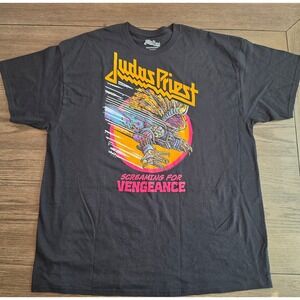 Judas Priest Screaming for Vengeance Black Graphic Band T-Shirt XXL Heavy Metal